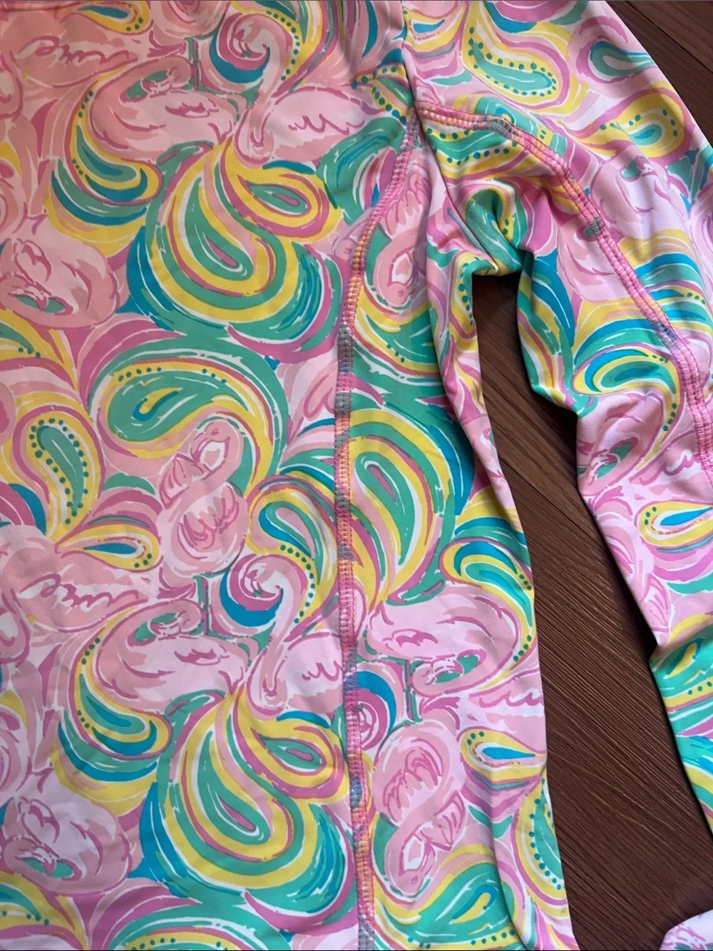 Lilly Pulitzer Pink Multi Swirl Girls 3-Piece Swim Set - Picture 3 of 13